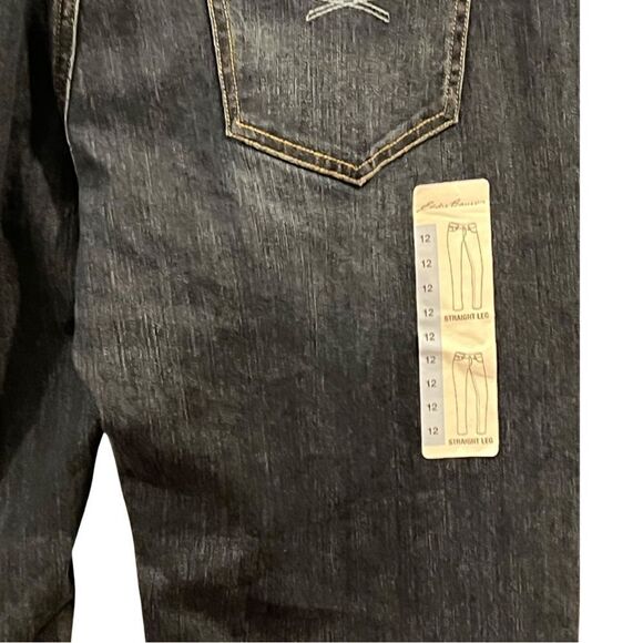 Eddie Bauer Dark Wash Straight leg Jean size 12/31 NWOT - Picture 8 of 15